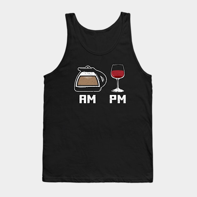 How to tell time - Funny Coffee and Wine Lover T-Shirts and Gifts Tank Top by Shirtbubble